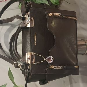 Big Buddha Brown Faux Leather Crossbody Purse